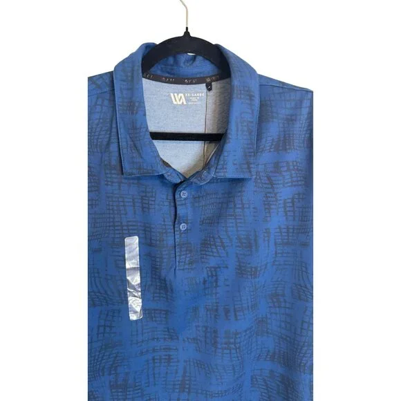 NWT VRST XXL Mens Blue Graphic Polo Golf Shirt Moisture-Wicking & Breathable - Picture 5 of 15
